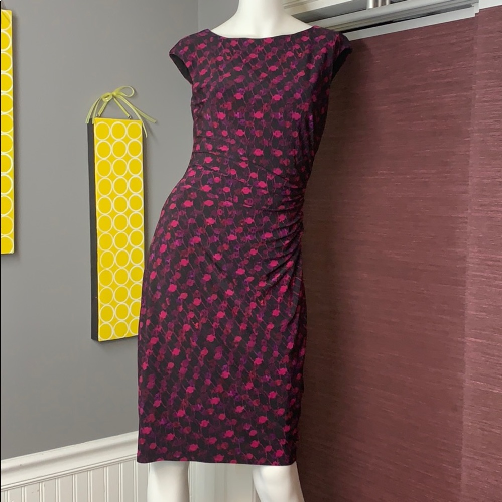 Ralph Lauren- black/pink/purple floral dress 💜
